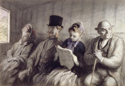 El vagón de primera clase, 1864 de Honoré Daumier